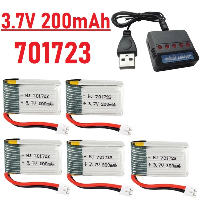 Rc Helicopter Charger - Batterie améliorée 3.7V 200mAh avec chargeur