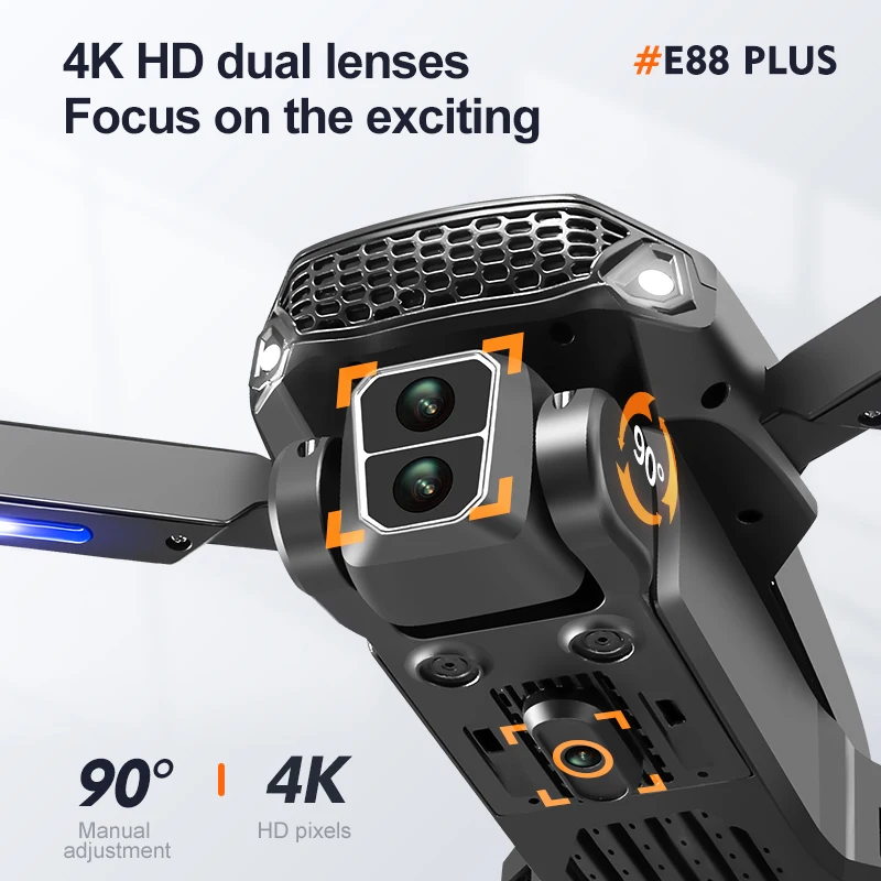 Nouveau drone quadrirotor E88  - Rc Helicopter Electric avis et prix