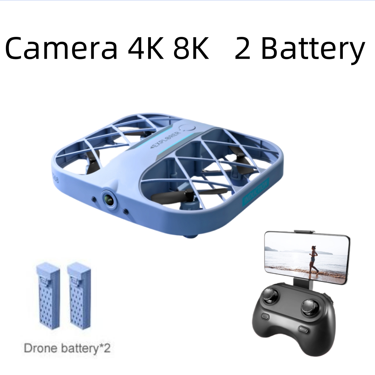Drone RC JJRC H107 FPV avec 2  - Rc Helicopter Case avis et prix